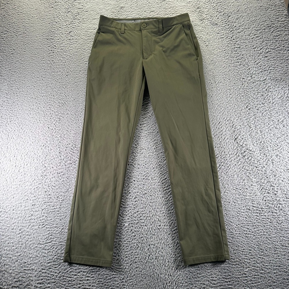 FLX Pant Men's 30x30 Green Polyester Straight Golf Sports Athletic Performance
